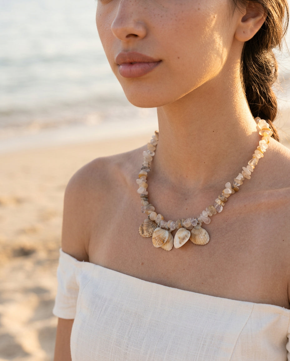 Sandbar Shell Charm Necklace