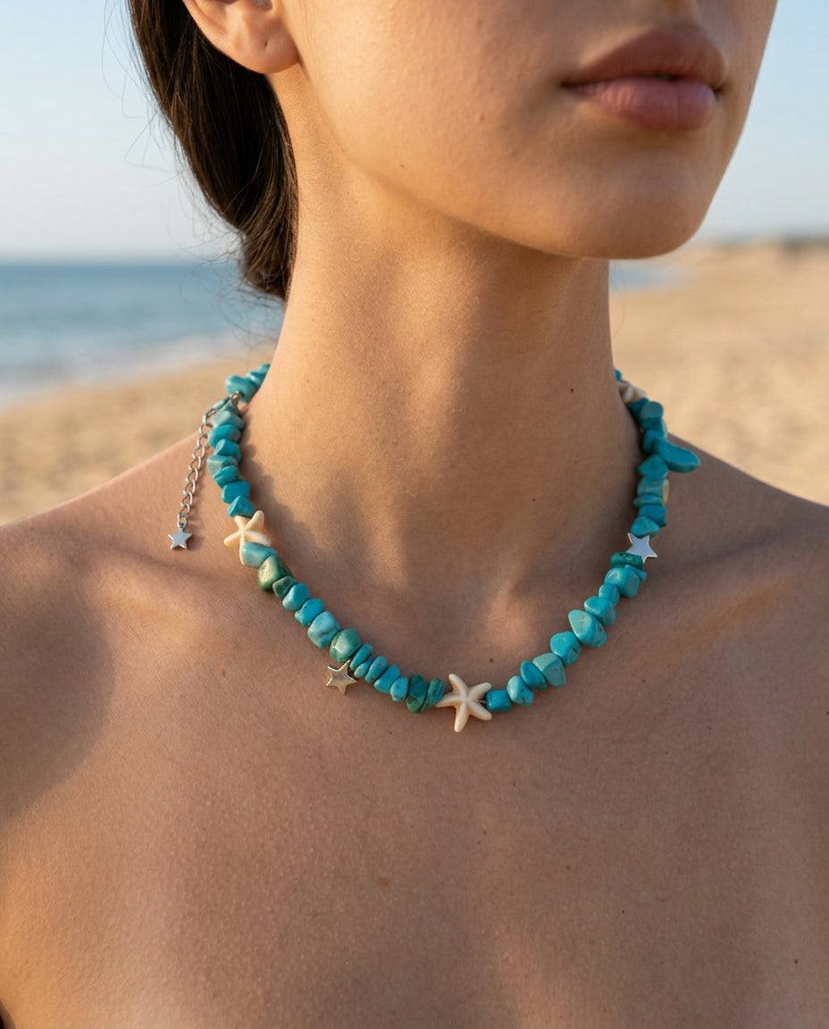 Turquoise Star Drift Necklace