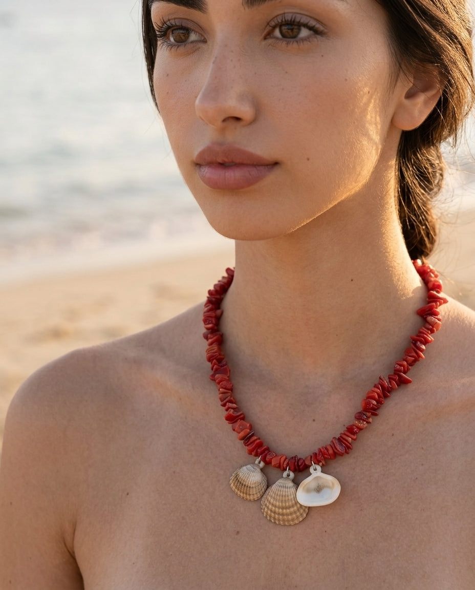Scarlet Cove Shell Necklace