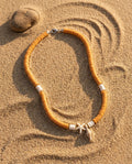 Amber Heishi Starfish & Conch Necklace
