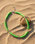 Neon Green Star Bead Choker