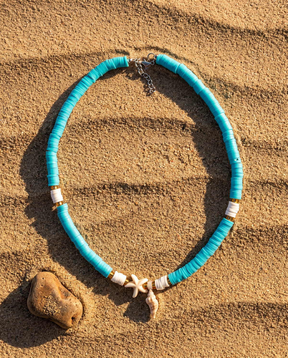 Aqua Shell Starfish Necklace