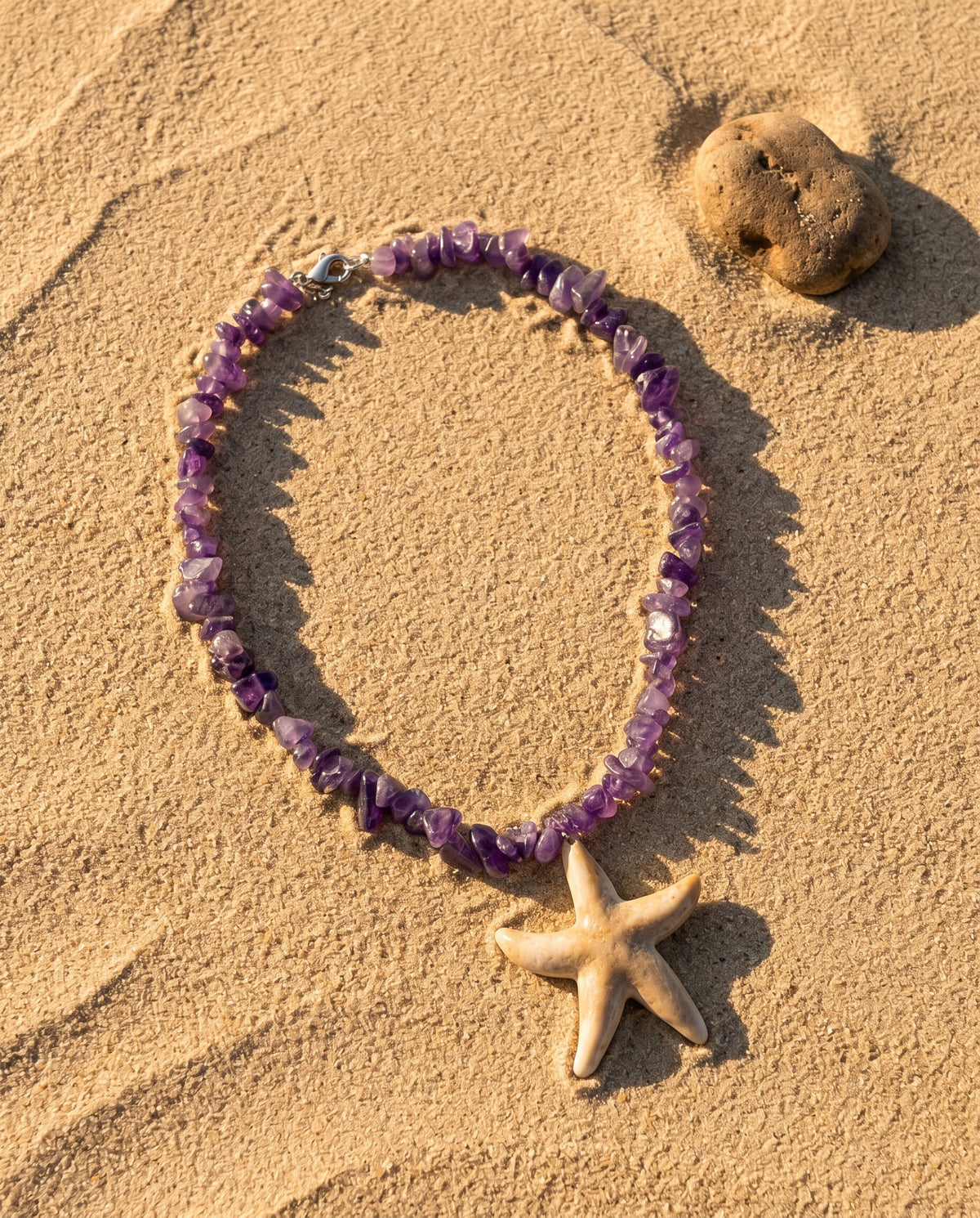 Amethyst & Starfish Necklace