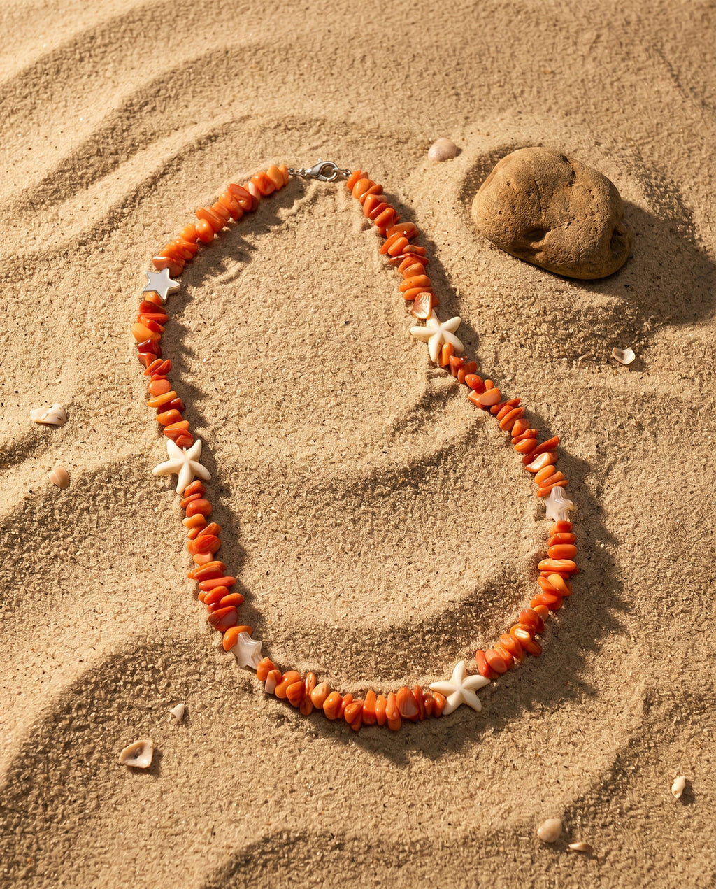 Sunset Coral Starfish Necklace