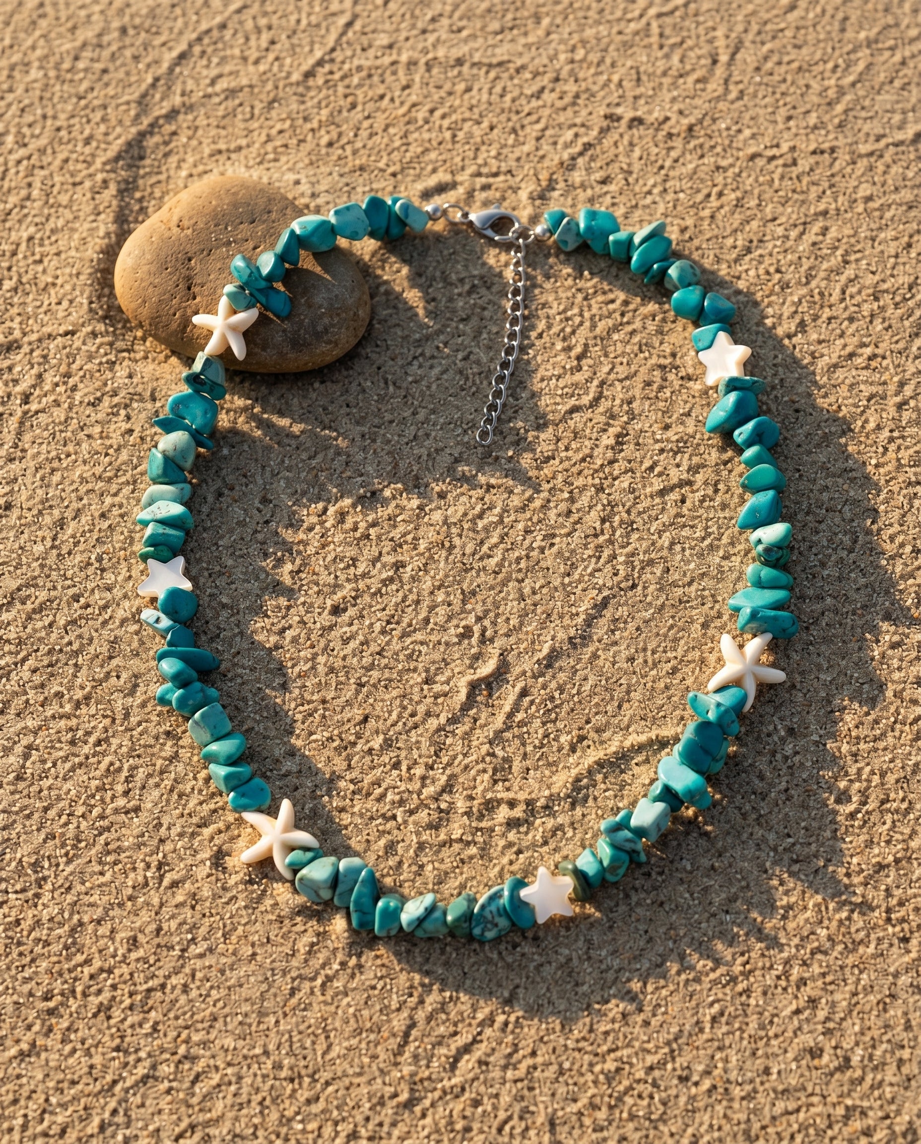 Turquoise & Starfish Scatter Necklace