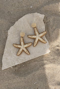 Natural Starfish Raffia Earrings