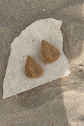 Sandy Teardrop Raffia Earrings