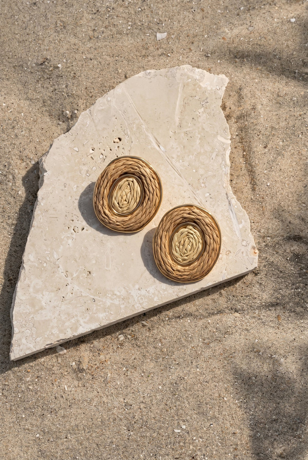 Dune Oval Raffia Earrings