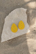 Sunshine Teardrop Raffia Earrings