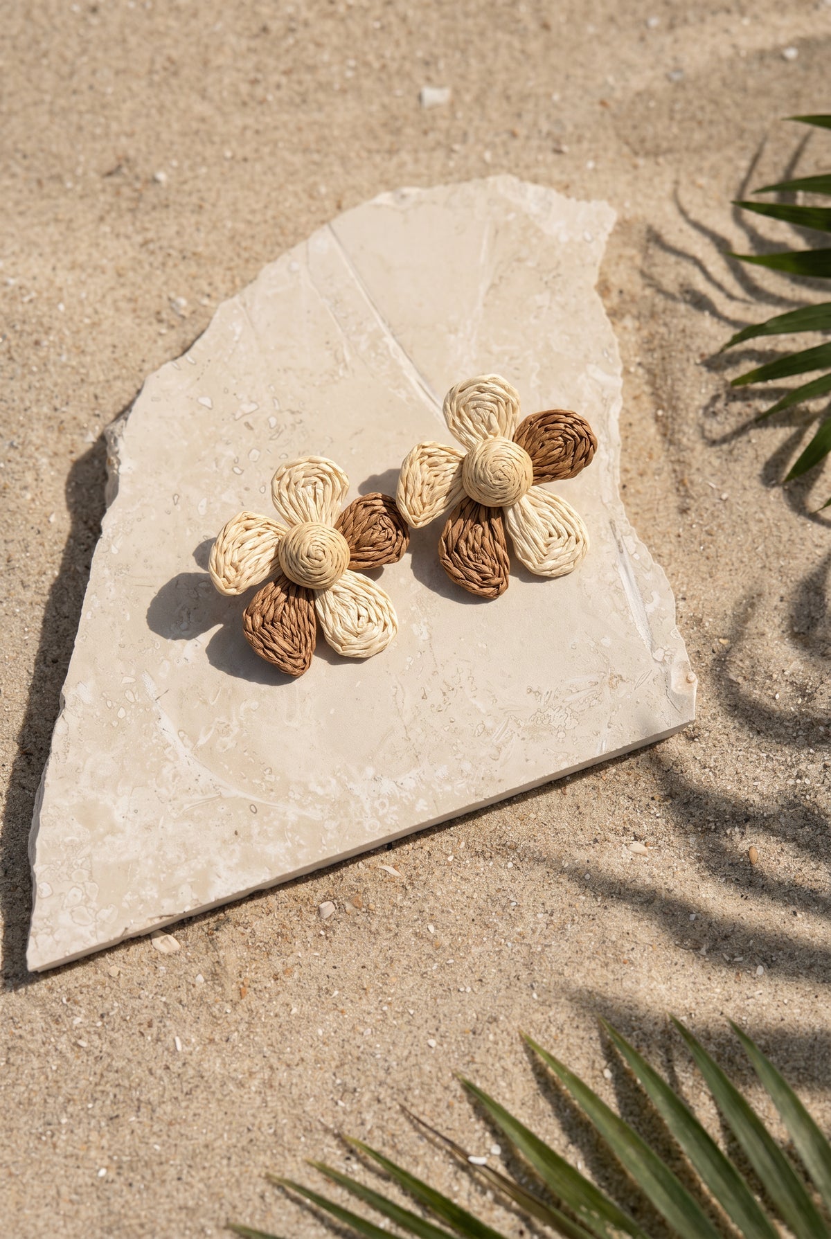 Dune Flower Raffia Earrings