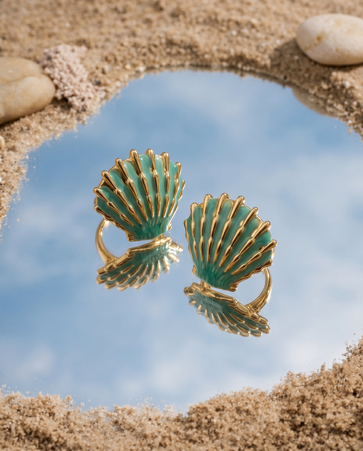 Seafoam Shell Ring