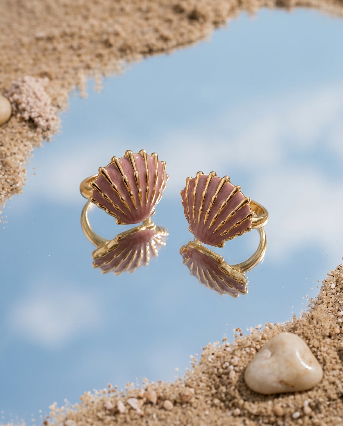 Dusty Rose Shell Ring