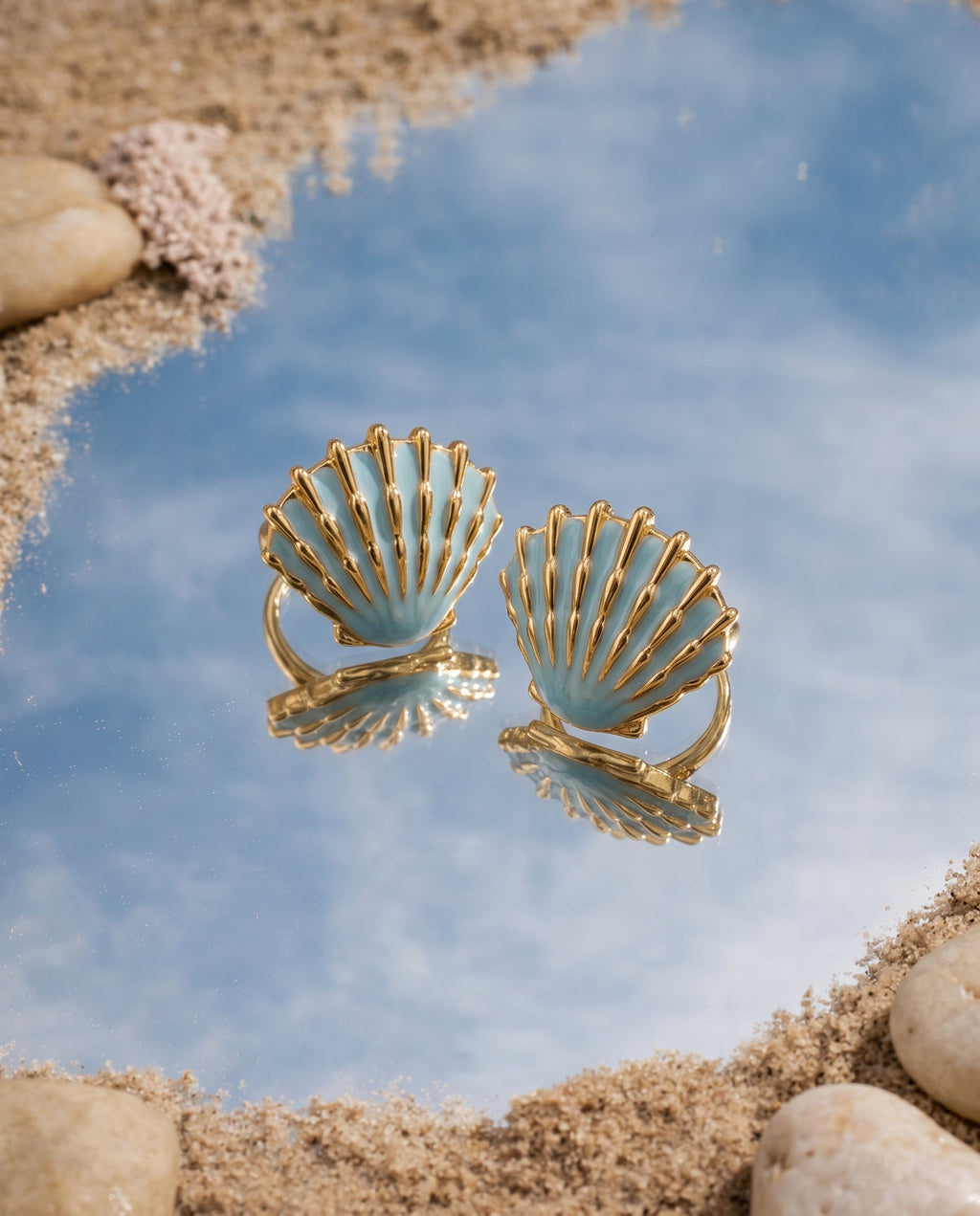 Aqua Bay Shell Ring