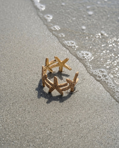 Golden Crown Starfish Bangle