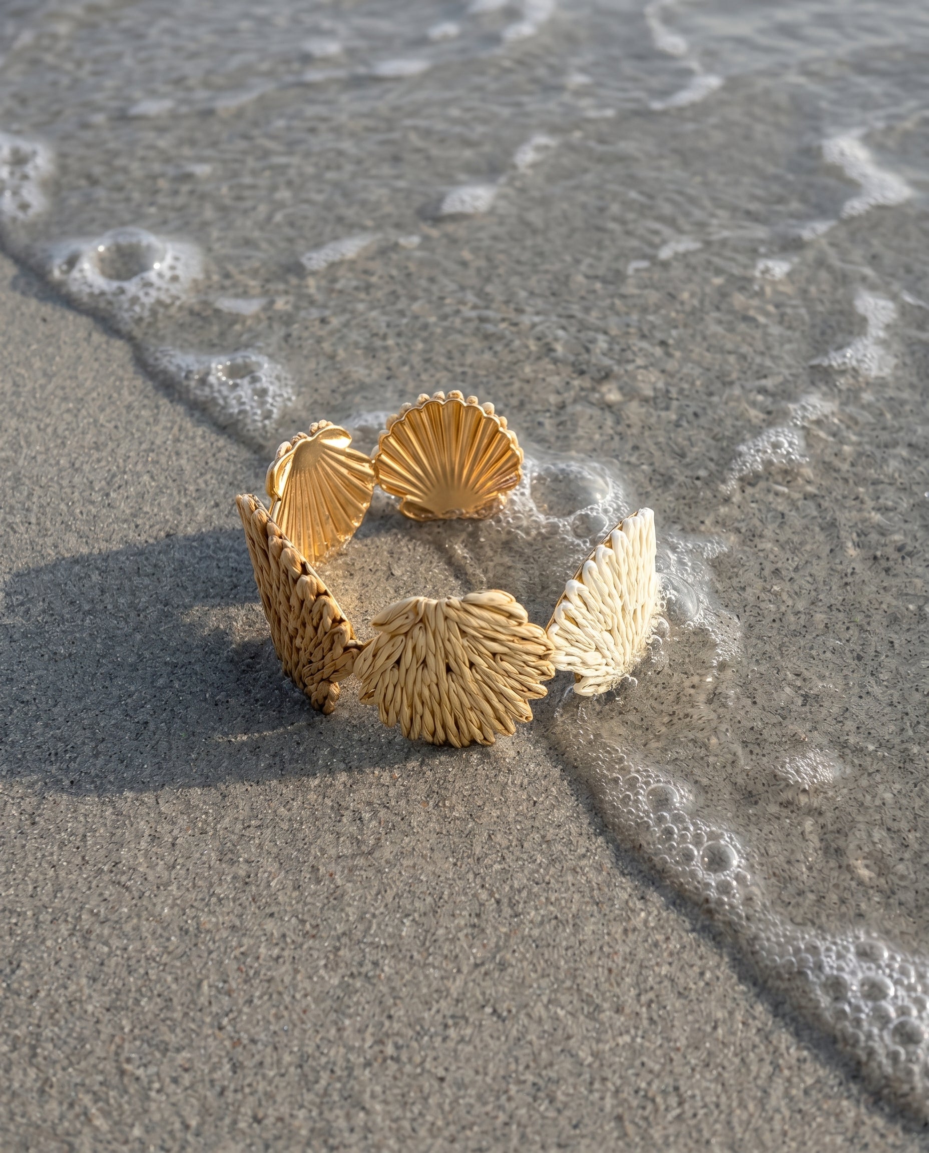 Golden Shell Cuff Bangle
