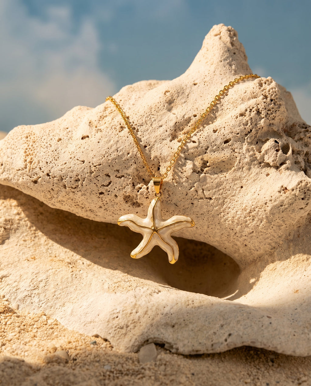 Ivory Starfish Statement Necklace
