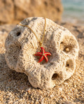 Scarlet Starfish Pendant Necklace