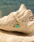 Turquoise Crab Pendant Necklace
