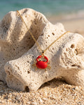 Red Crab Pendant Necklace