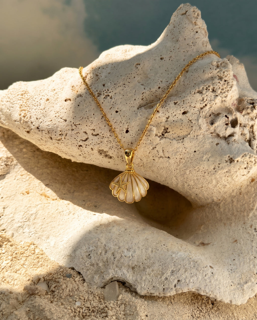 Shell & Starfish Pearl Necklace