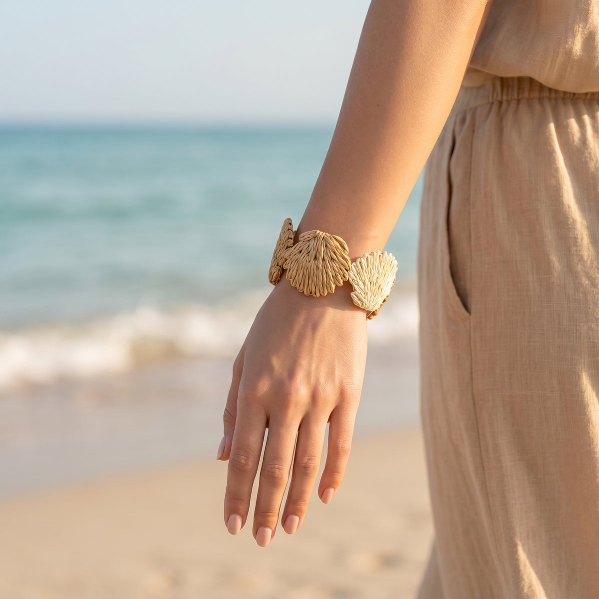 Golden Shell Cuff Bangle