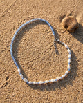 Powder Blue Bead & Shell Necklace