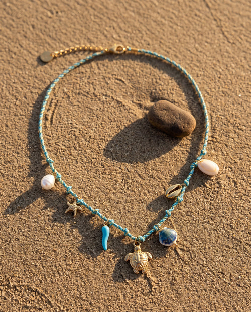 Turquoise Sea Charm Necklace