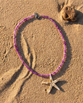 Violet Bead Starfish Necklace