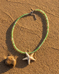 Lime Bead Starfish Necklace