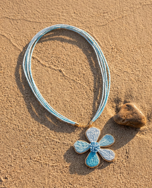 Azure Bloom Multi-Strand Necklace