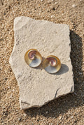 Nautilus Shell Studs — Rose Pearl