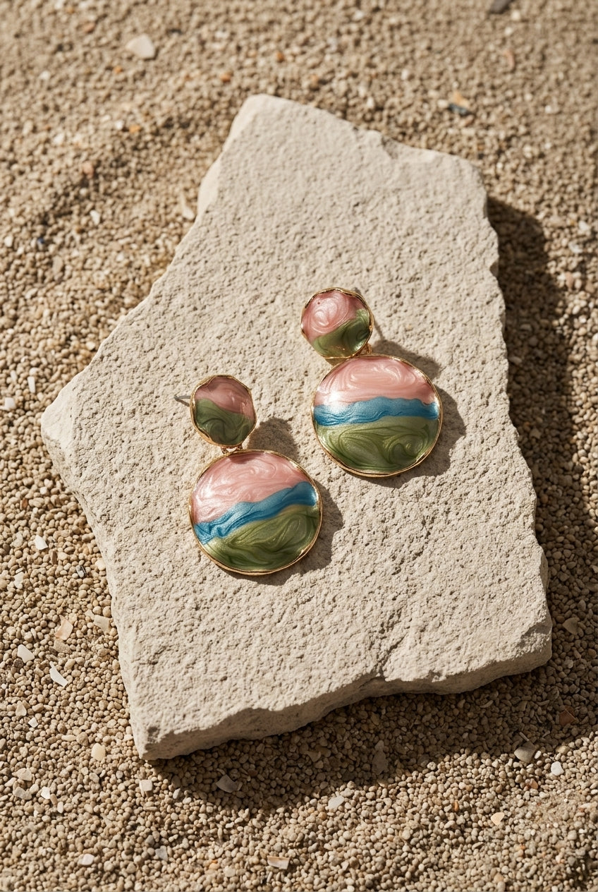 Lagoon Swirl Drop Earrings