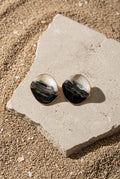 Midnight Pearl Swirl Studs