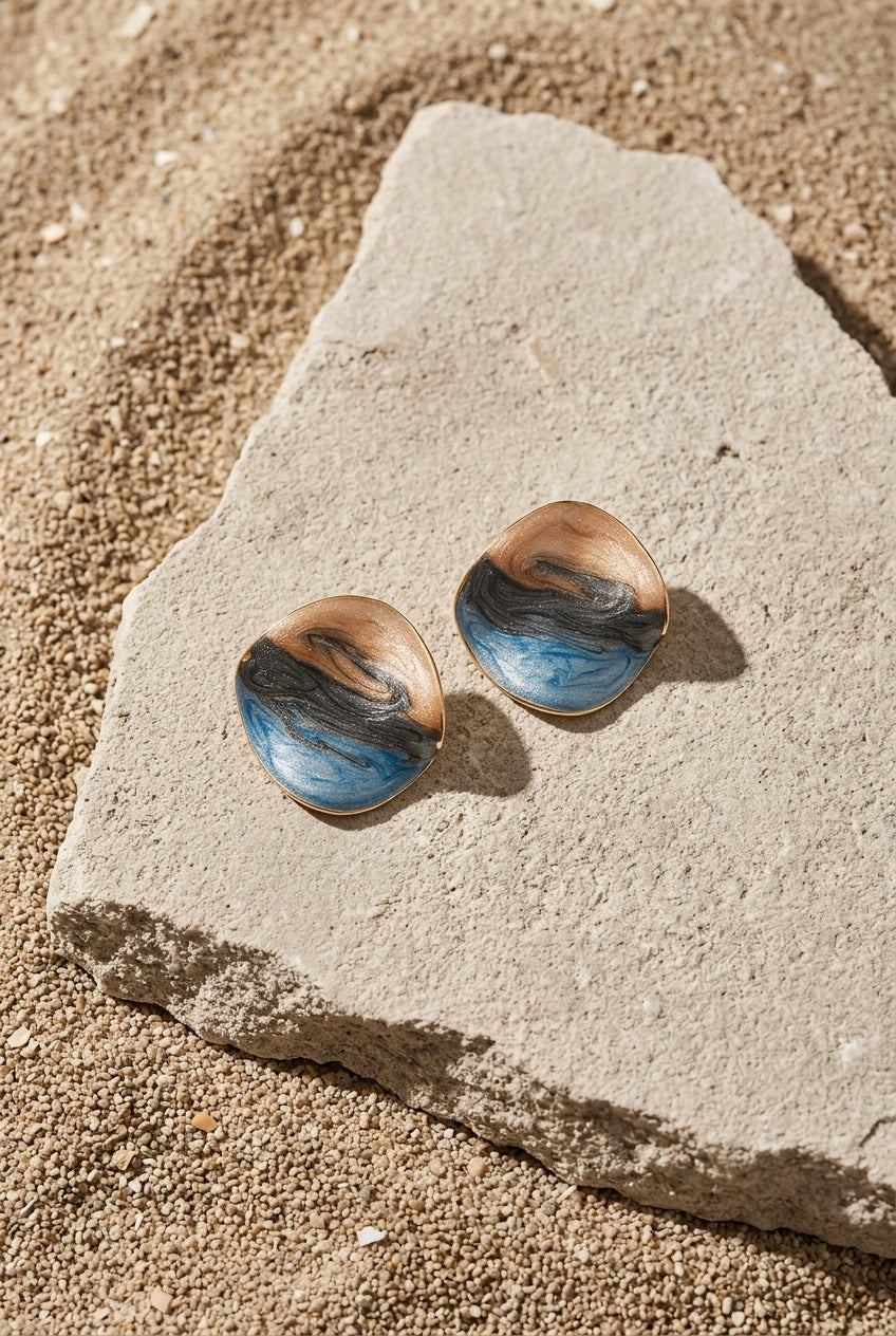 Driftwood Tide Swirl Studs