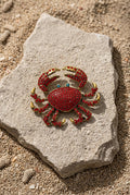 Ruby Pavé Crab Brooch