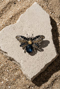 Sapphire Moth Brooch