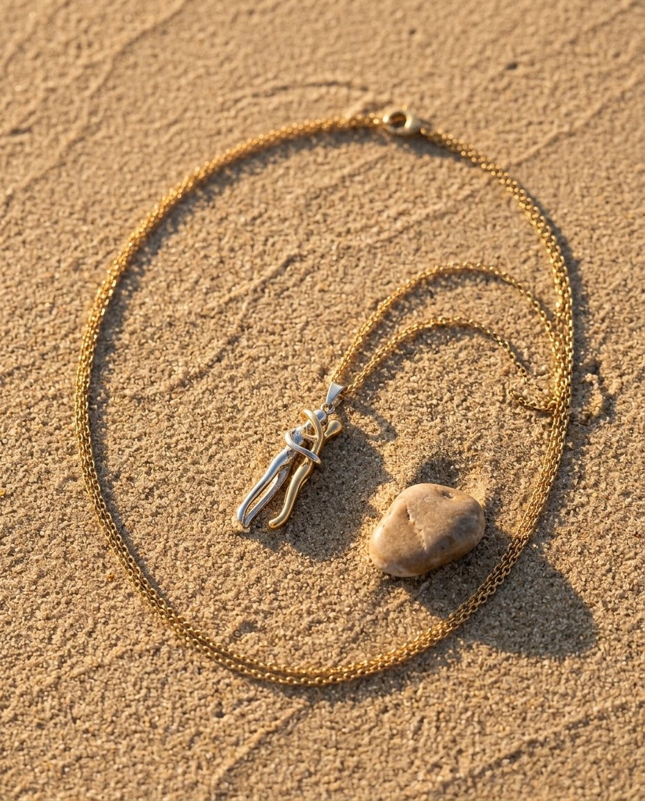 Entwined Lovers Pendant Necklace