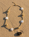 Square Pearl Station Necklace